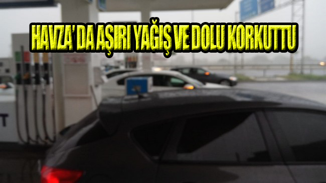 Havza'da Doludan Kaçan Araçlar Kapalı Alan Aradı!
