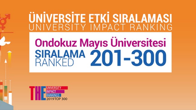OMÜ, 2019 THE Üniversite Etki Sıralamasında!