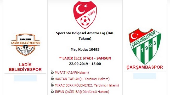 Samsun Derbisi Çarşambaspor'un!