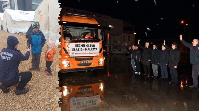 Samsun Büyükşehir'den Elazığ’a Destek Sürüyor!