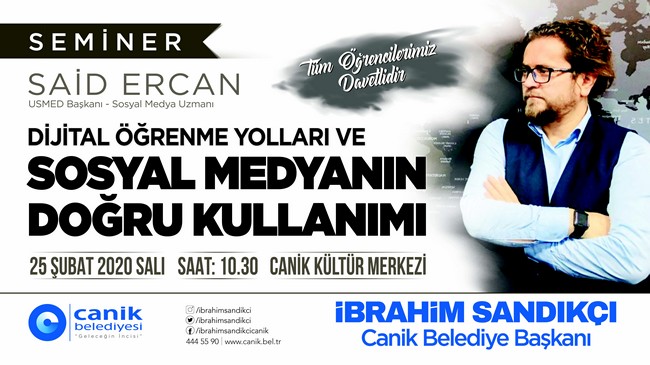 Canik Belediyesi’nden Sosyal Medya Semineri!