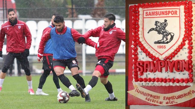 Samsunspor’a Şampiyonluk Pastası İkram Edildi!