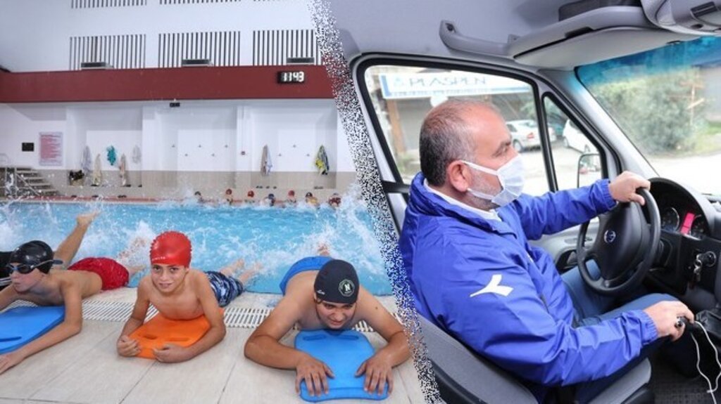 Çocukları Yüzmeye Başkan Sandıkçı Götürdü! - VİDEOLU