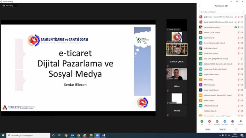 Samsun TSO’dan, ‘E-Ticaret ve Sosyal Medya’ Eğitimi!
