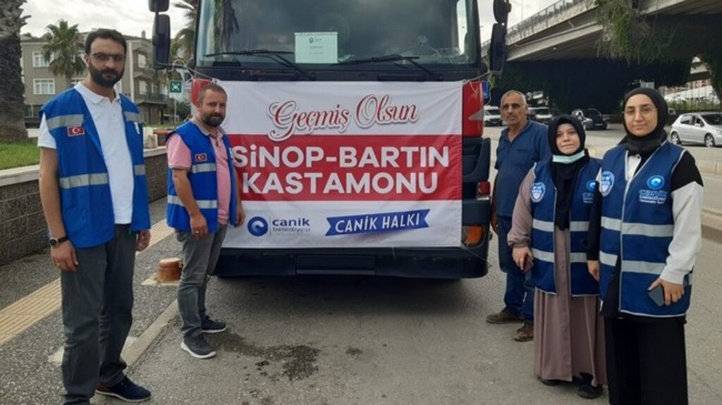 Canik Belediyesinden Sel Bölgesine Yardım Eli!