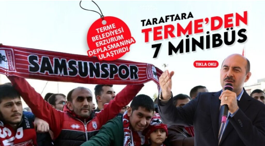 Terme Belediyesi'nden Taraftara 7 Minibüs!