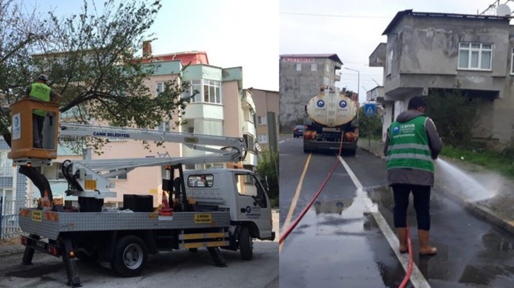 Canik’te Temizlik Çalışmaları Titizlikle Sürüyor!
