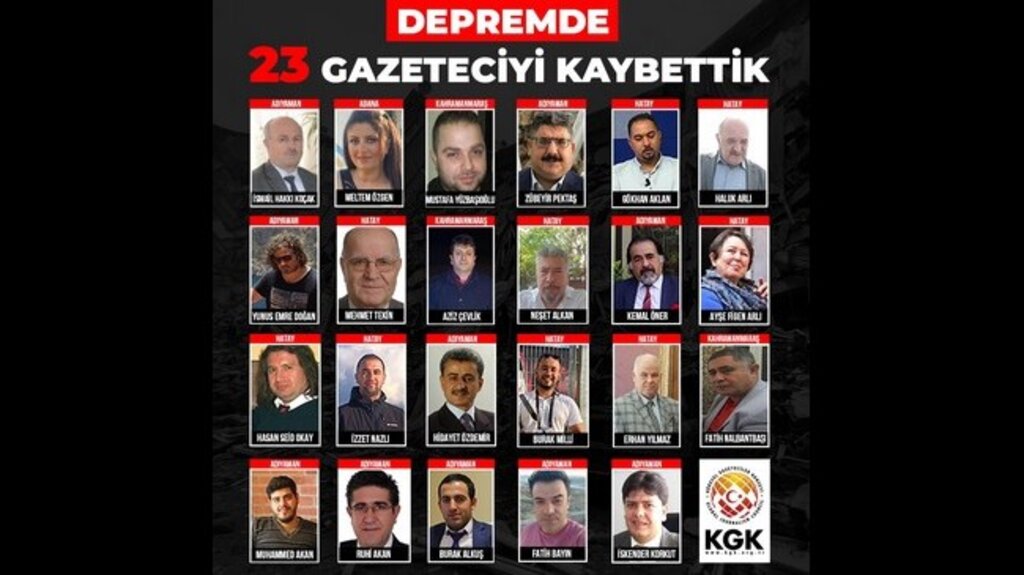 Depremde Kaybettiğimiz Gazeteci Sayısı 23’e Yükseldi!