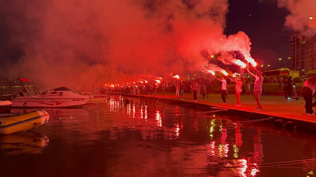 Samsunspor Taraftarlarından Muhteşem Kutlama!