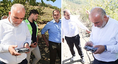 Başkan İbrahim Sandıkçı'dan Dronla Kontrol!