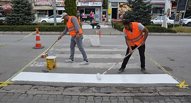 Havza’da Yaya Geçitleri Boyandı!