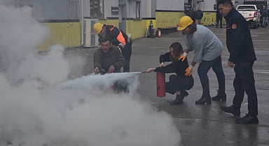 Atakum Belediyesi’nde Yangın Tatbikatı!