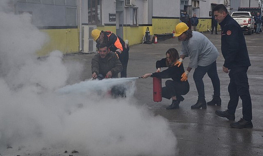Atakum Belediyesi’nde Yangın Tatbikatı!