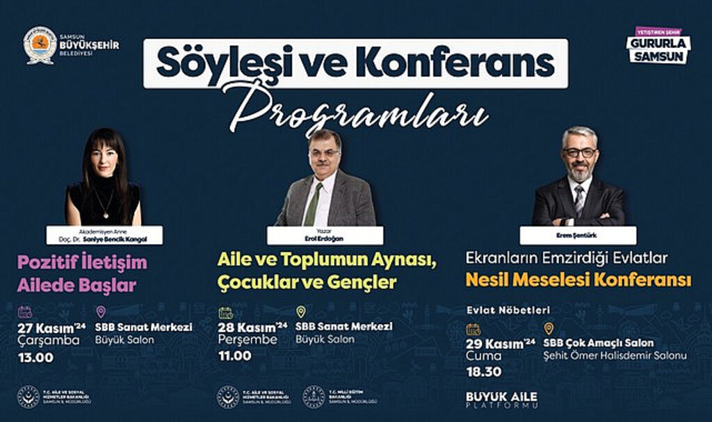 Samsun Büyükşehir’in Söyleşi Ve Konferans Programları Başlıyor!