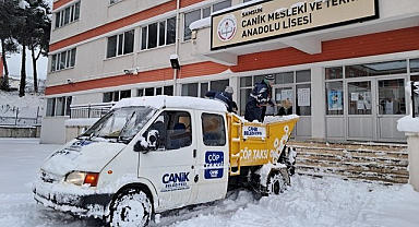 Canik'te Karla Mücadelede Sınav Seferberliği!
