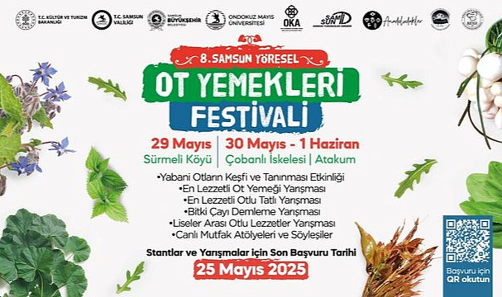 8. Samsun Yöresel Ot Yemekleri Festivali İçin Geri Sayım Başladı