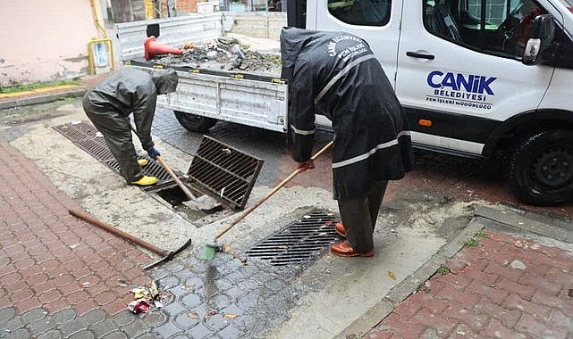 Canik Belediyesi'nden Sağanak Yağışa Karşı Etkin Mücadele!